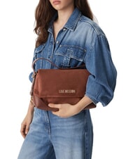 LOVE MOSCHINO SIGNATURE ZIP Geantă de umăr, reglabilă cămilă2 - Genți femei - 2