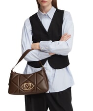 LOVE MOSCHINO EMBOSSED QUILTED Geantă de umăr maro - Genți femei - 2