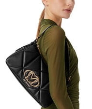 LOVE MOSCHINO EMBOSSED QUILTED Geantă de umăr negru - Genți femei - 2