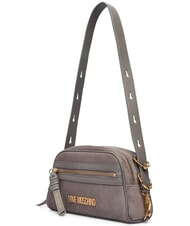LOVE MOSCHINO SIGNATURE ZIP Geantă de umăr, reglabilă gri/gri - Genți femei - 2