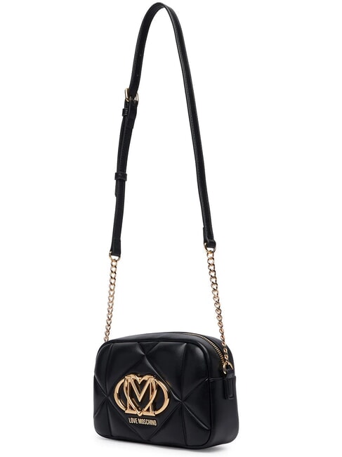 EMBOSSED QUILTED Geantă de umăr mini matlasată negru - Genți femei