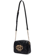 LOVE MOSCHINO EMBOSSED QUILTED Geantă de umăr mini matlasată negru - Genți femei - 3