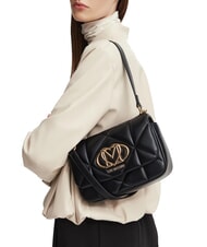 LOVE MOSCHINO EMBOSSED QUILTED Geantă de umăr, cu curea de umăr negru - Genți femei - 2