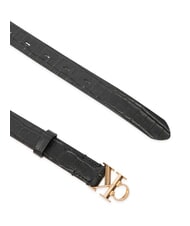 CALVIN KLEIN FACET CK BUCKLE Curea din piele cu două fețe negru / auriu deschis antic - Curele - 2