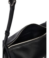 CALVIN KLEIN BOLD CK Geantă de m&acirc;nă, cu curea de umăr alb-negru - Genți femei - 4