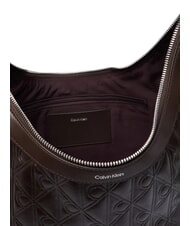 CALVIN KLEIN EMBLEM AOP Geantă de umăr argint delicios/antic - Genți femei - 4