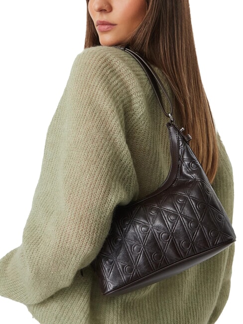 EMBLEM AOP Geantă de umăr / geantă crossbody argint delicios/antic - Genți femei