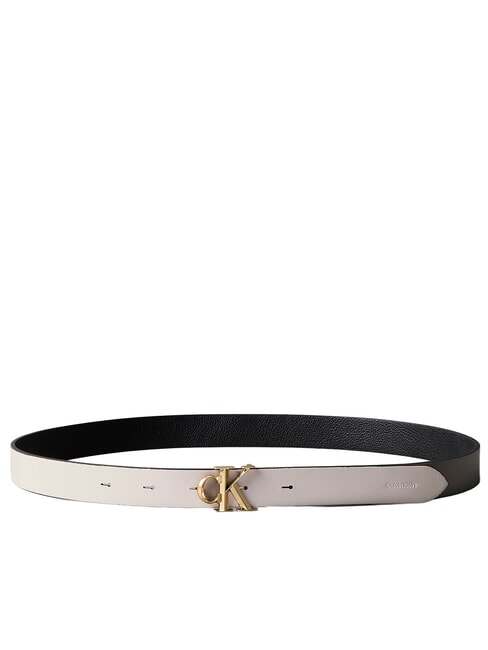 CK HARDWARE Curea reversibilă din piele negru / chateau antic light - Curele