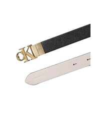 CALVIN KLEIN CK HARDWARE Curea reversibilă din piele negru / chateau antic light - Curele - 3
