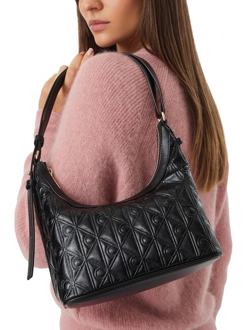 EMBLEM AOP Geantă de umăr / geantă crossbody pe negru - Genți femei