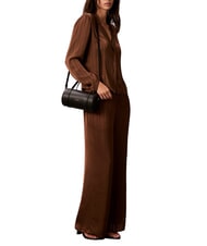 CALVIN KLEIN FOIL LOGO Geantă mini cu curea de umăr nucă de cocos neagră/prăjită - Genți femei - 2