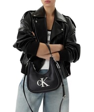 CALVIN KLEIN BOLD CK Geantă de umăr, cu curea de umăr alb-negru - Genți femei - 2