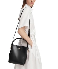CALVIN KLEIN CK CONVERTIBLE Geantă mini tip găleată cu curea de umăr negru - Genți femei - 2