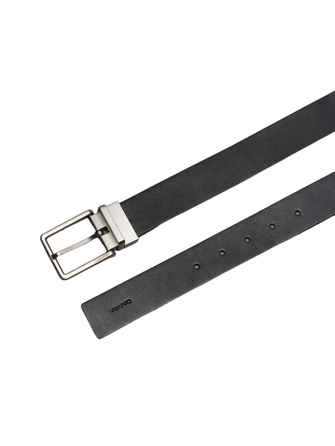 WARMTH BUCKLE Curea de piele negru/maro &icirc;nchis/periat n - Curele