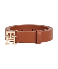 TOMMY HILFIGER TH LOGO Curea de piele coniac de iarnă - Curele - 6