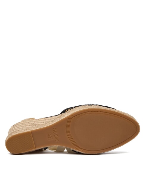 CHEYIN Sandale espadrile cu toc de 10 cm negru natural - Pantofi femei