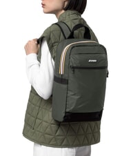 KWAY MID LAON Rucsac din nailon hidrofug verde negricios - Rucsacuri pentru școală și timp liber - 2