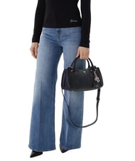GUESS EVIE Geantă de m&acirc;nă, cu curea de umăr detașabilă BLACK - Genți femei - 2