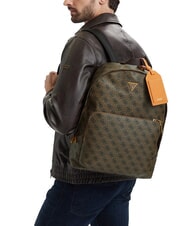 GUESS MILANO2 Rucsac cu imprimare 4G cafea - Rucsacuri pentru școală și timp liber - 4