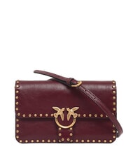 PINKO LOVE ONE SLOUCHY Geantă de umăr mini coacăze intense - aur antic - Genți femei - 3