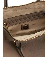 GUESS ANISE Geantă de m&acirc;nă, cu curea de umăr logo taupe &icirc;nchis - Genți femei - 3