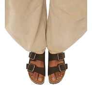 BIRKENSTOCK ARIZONA WB Sandale din piele mocca - Pantofi bărbați - 6