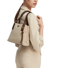 GUESS ALICE Geantă de umăr natural/espresso - Genți femei - 2