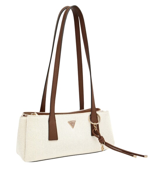 ALICE Geantă de umăr natural/espresso - Genți femei