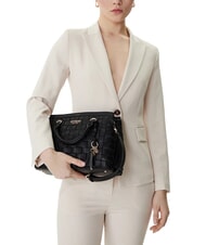 GUESS SANDY Geantă de m&acirc;nă, cu curea de umăr BLACK - Genți femei - 2