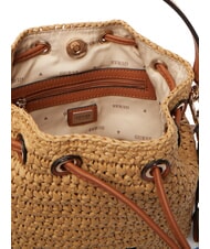 GUESS OFELIA Geantă mini tip găleată cu curea de umăr natural / coniac - Genți femei - 4