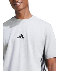 ADIDAS 3 STRIPES Tricou cu m&acirc;necă scurtă și guler rotund gri - tricou - 3