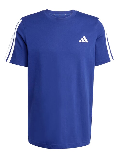 3 STRIPES Tricou cu m&acirc;necă scurtă și guler rotund albastru - tricou