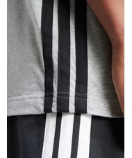 ADIDAS 3 STRIPES Tricou cu m&acirc;necă scurtă și guler rotund gri - tricou - 4