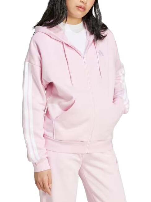 3 STRIPES Hanorac cu fermoar roz - Hanorace pentru femei