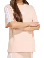 3 STRIPES Tricou cu m&acirc;necă scurtă, bumbac pur roz - tricou