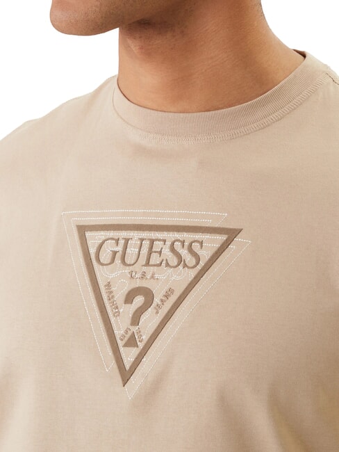 TERRY LOGO Tricou din bumbac nisip neutru - tricou