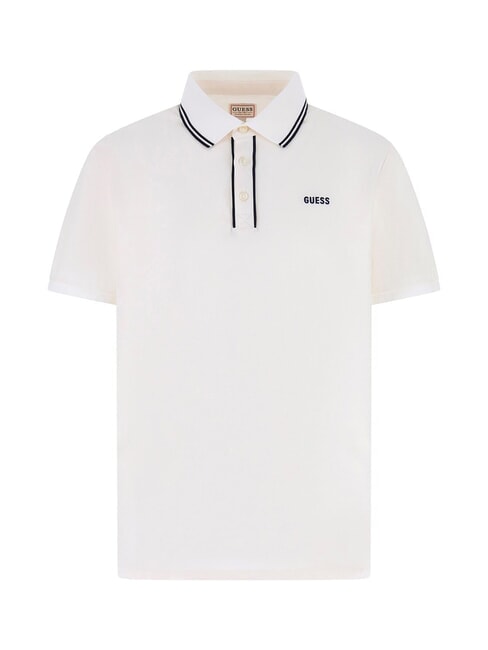 PAUL PIQUE Tricou polo cu m&acirc;necă scurtă sare albă - maiou Polo