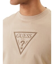 GUESS TERRY LOGO Tricou din bumbac nisip neutru - tricou - 3
