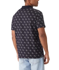 GUESS ALL OVER JACQUARD Pol albastru inteligent 4G peste tot - maiou Polo - 2