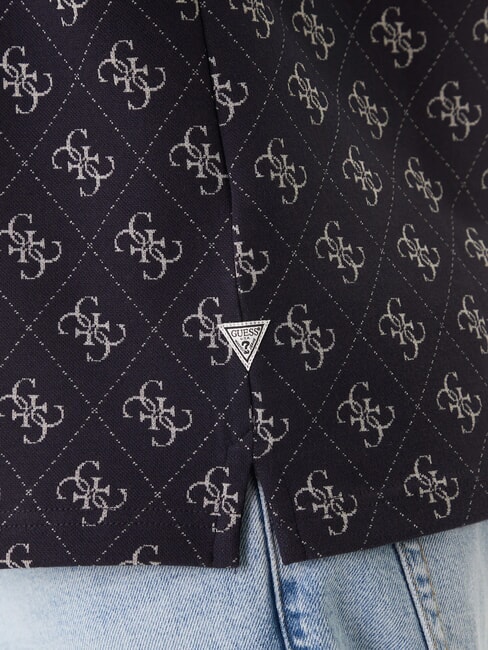 ALL OVER JACQUARD Pol albastru inteligent 4G peste tot - maiou Polo