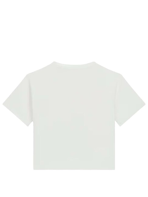 CROP Tricou din bumbac alb purpuriu - Tricou copil