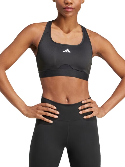 PWRCT Sutien sport, decolteu pătrat negru - Lenjerie de corp pentru femei