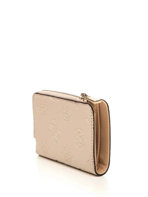 LAUREL 2 Portofel mediu cu fermoar logo taupe deschis - Portofele femei
