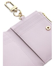 GUESS SAFFIANO Suport pentru carduri cu breloc liliac - Portchei - 3