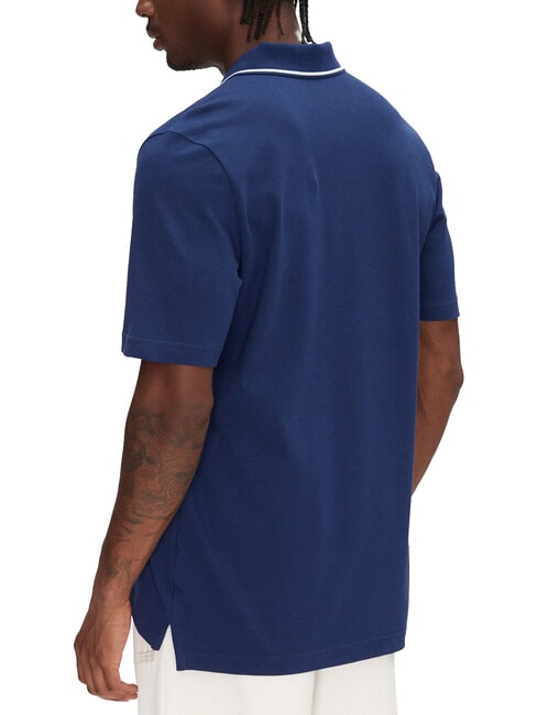SMALL LOGO Tricou polo cu m&acirc;necă scurtă, bumbac pur albastru - maiou Polo