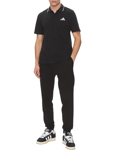 SMALL LOGO Tricou polo cu m&acirc;necă scurtă, bumbac pur negru - maiou Polo