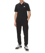 ADIDAS SMALL LOGO Tricou polo cu m&acirc;necă scurtă, bumbac pur negru - maiou Polo - 3