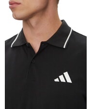 ADIDAS SMALL LOGO Tricou polo cu m&acirc;necă scurtă, bumbac pur negru - maiou Polo - 4