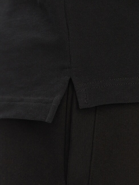 SMALL LOGO Tricou polo cu m&acirc;necă scurtă, bumbac pur negru - maiou Polo