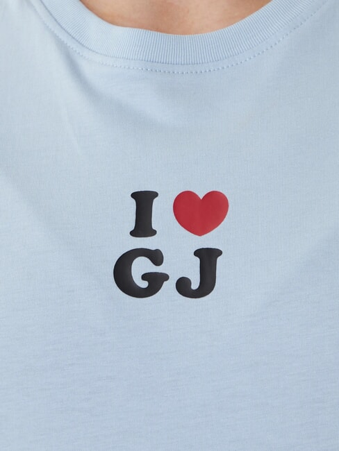 I LOVE Tricou din bumbac albastru de ceață - tricou